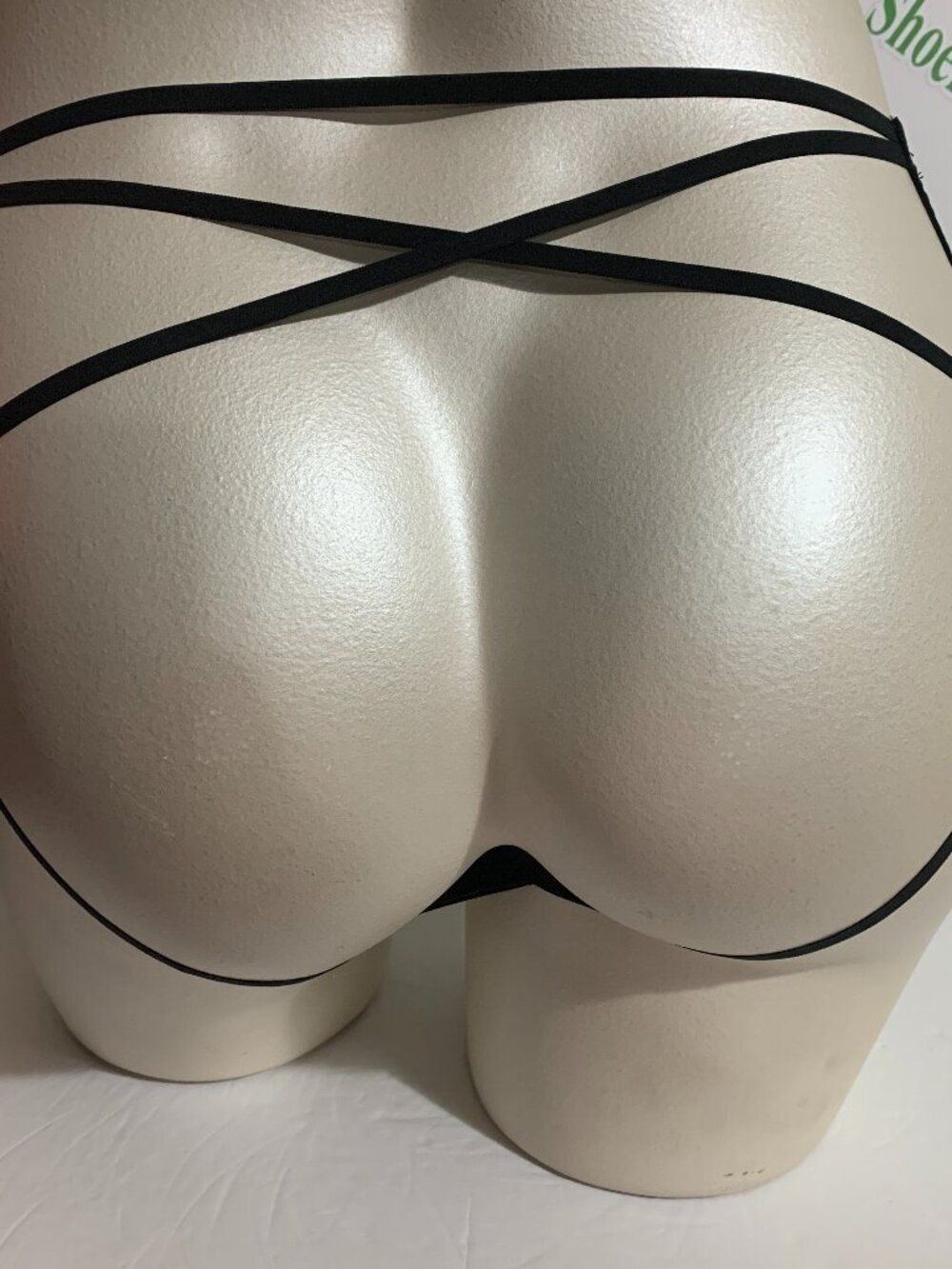 Lane Bryant Cacique Open Back Panties Underwear Strappy Black Plus 18 / 20